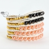 five layer bead beaded leather wrap bracelets design A