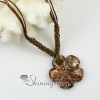 flower glitter millefiori murano lampwork glass venetian necklaces pendants design E