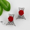 flower openwork plastic cement earrings stud ear pins jewelry design C