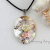 flower patchwork sea water rainbow abalone yellow black oyster shell mother of pearl necklaces pendants design A