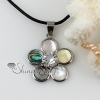 flower sea water rainbow abalone balck white yellow pink oyster shell mother of pearl necklaces pendants design A