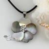flower white oyster shell pink oyster shell penguin oyster shell rhinestone necklaces pendants design C