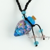 flowers inside aromatherapy pendants necklace empty small glass vial necklace pendants wholesale supplier italian murano glass with flower design G