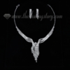 formal wedding bridal rhinestone chandelier necklaces and earrings 4 silver