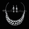 formal wedding bridal rhinestone pearl necklaces and earrings silver