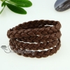 four layer woven leather wrap bracelets unisex brown