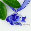 fox flowers inside lampwork glass necklaces with pendants design C