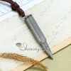 genuine leather antiquity silver bullet pendant adjustable long necklaces design B
