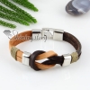 genuine leather charm double layer wristbands bracelets unisex design B