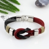 genuine leather charm double layer wristbands bracelets unisex design C