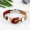 genuine leather charm double layer wristbands bracelets unisex design D