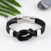genuine leather charm double layer wristbands bracelets unisex design E