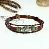 genuine leather charm wrap bracelets unisex design A