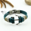 genuine leather charm wristbands toggle anchor bracelets unisex design B
