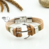 genuine leather charm wristbands toggle anchor bracelets unisex design C