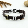 genuine leather charm wristbands toggle bracelets unisex design A