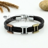 genuine leather charm wristbands toggle bracelets unisex design B