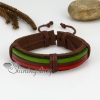 genuine leather multi layer drawstring wrap bracelets design A