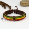 genuine leather multi layer drawstring wrap bracelets design E