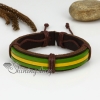 genuine leather multi layer drawstring wrap bracelets design G