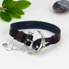 genuine leather double layer anchor snap wrap bracelets design H