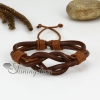 genuine leather three layer triple layer drawstring wrap bracelets design B