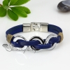 genuine leather three layer triple layer ring snap wrap bracelets design A