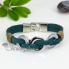 genuine leather three layer triple layer ring snap wrap bracelets design F