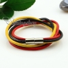 genuine leather wrap double layer wristbands rainbow bracelets unisex design A