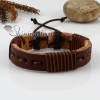 genuine leather wrap wristbands adjustable drawstring bracelets unisex design A