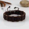 genuine leather wrap wristbands adjustable drawstring bracelets unisex design D