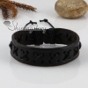 genuine leather wristbands adjustable cotton drawstring cross bracelets unisex design C