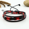 genuine leather wristbands adjustable drawstring bracelets unisex design H