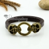 genuine leather wristbands charm toggle dragon skull bracelets unisex design B