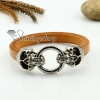 genuine leather wristbands charm toggle dragon skull bracelets unisex design C