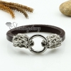 genuine leather wristbands charm toggle dragon skull bracelets unisex design D