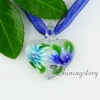 glass heart pendants italian murano glass flowers inside necklaces with pendants design A