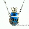 glitter ball wholesale diffuser necklace essential oil diffuser jewelry diffuser necklace diy glass bottle pendant design A