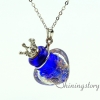 glitter luminous heart diffuser necklace perfume necklace aromatherapy diffuser necklace glass vial necklace design D