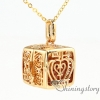 gold heart locket women's locket necklace kids locket necklace essential oil charms design F