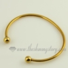 gold plated bangles bracelets fit for large hole charms beads gold