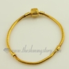 gold plated european bracelets fit for large hole charms beads gold