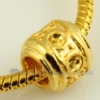 gold plated european large hole charms fit for bracelets gold