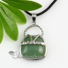 handbag rose quartz jade semi precious stone rhinestone necklaces pendants design B