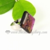 handmade dichroic glass finger rings jewelry design A