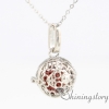 heart ball metal volcanic stone essential oil necklace girls locket engravable lockets aroma pendants openwork necklaces design F