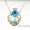 heart diffuser locket aromatherapy necklaces essential jewelry glass vial pendant necklace design C