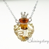heart diffuser locket aromatherapy necklaces essential jewelry glass vial pendant necklace design D