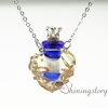 heart diffuser locket aromatherapy necklaces essential jewelry glass vial pendant necklace design E