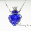 heart essential oil necklace diffuser jewelry aromatherapy pendants essential oil necklaces small glass vials wholesale design A